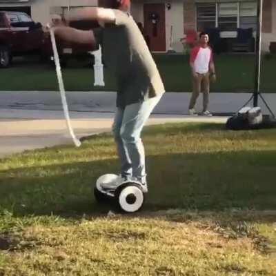 Quite the show of balance...