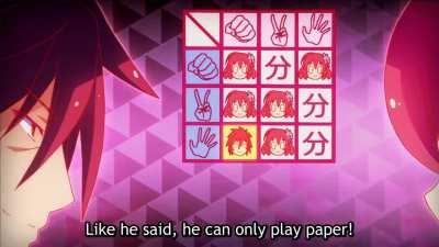 I'm too stupid to understand Rock-Paper-Scissors [No Game No Life]