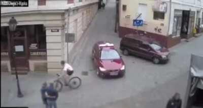 Managed to miss the car...