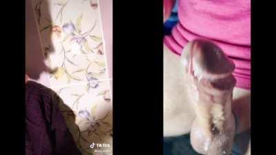 Long Tongue Babe Cum