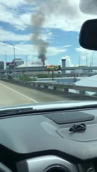 Vid from interstate. Dome on fire