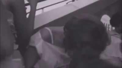 In 1964, the iconic band enroute to the Far East, made a 1-hour stop at Beirut airport to re-fuel. More than 400 fans of Lebanese and expats lined up to meet their all time favorite band.