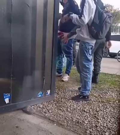 Cop does impressive pat down