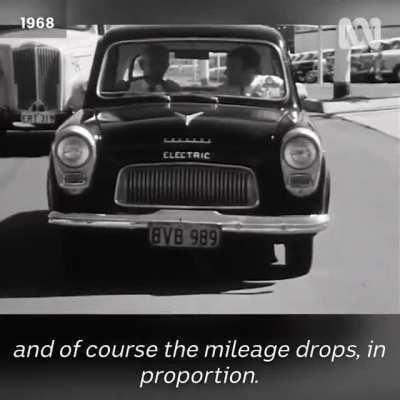 a guy and his electric car in 1968