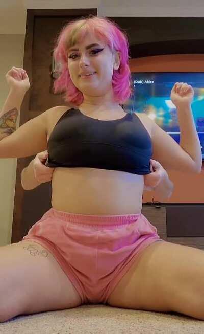 Big tiddy goth gf gets help from hidden tiddy shy gf