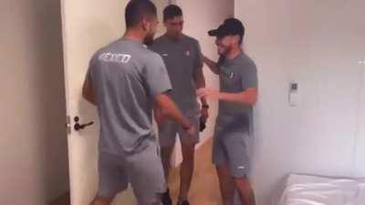 Mexican Athletes Testing Out the New Olympic Anti-Sex Beds