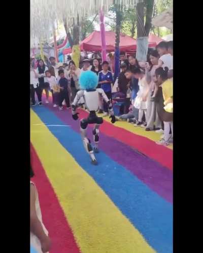 Robot kicks boy in stomach during performance
