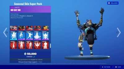 For fun I put every battlepass skin in the item shop. Decided to share it here