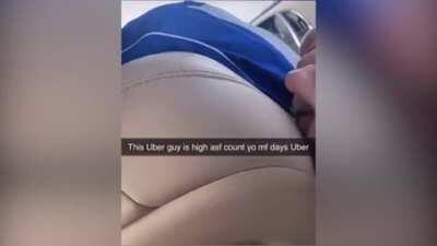 high uber drive & his passed out gf in passenger - pick up a fare !!