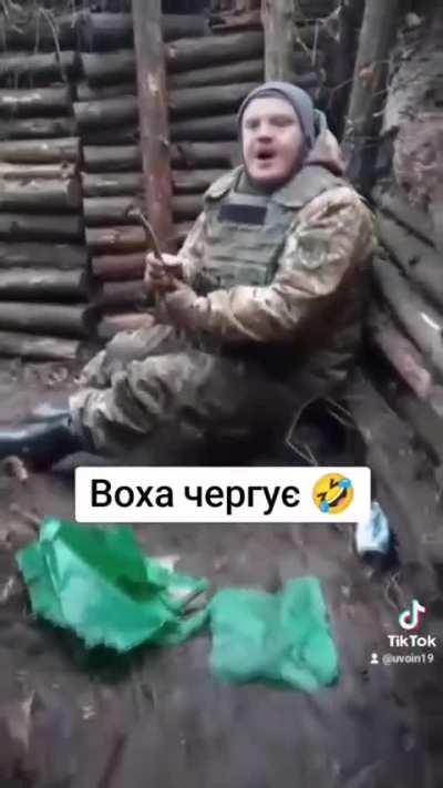 UA POV: Ukrainian soldier mocks a Ukrainian conscripted man with Down's syndrome