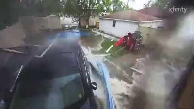 Fence + Pool + Trampoline utterly destroyed by car