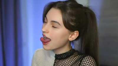 Cute tongue work