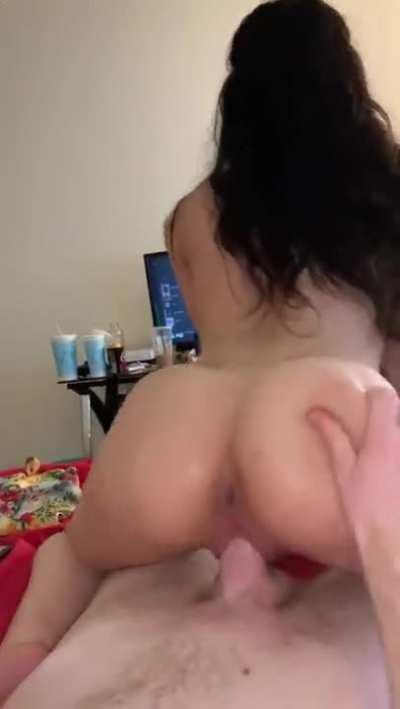 Some guy getting the ride of his life