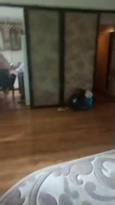 Attempting to stop a live round with your ass