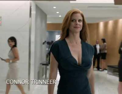 It's the birthday of the sexiest secretary on screen, Sarah Rafferty