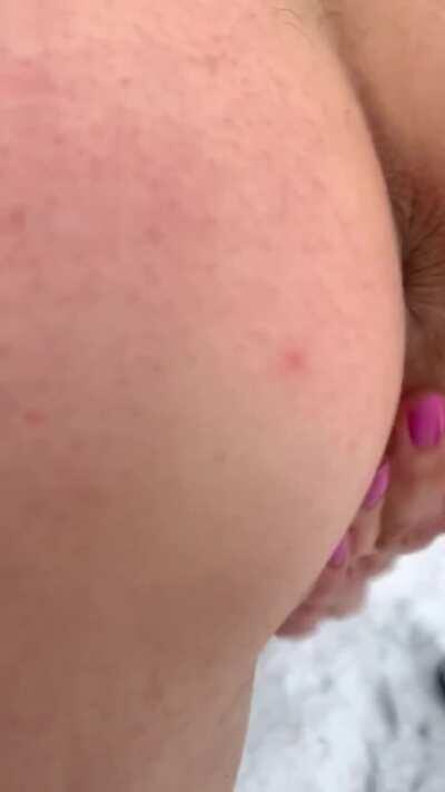 When i'm very horny i take a break from the road to masturbate