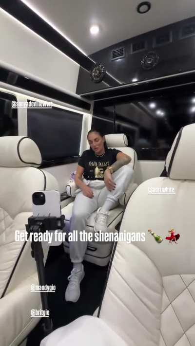 Mandy Rose riding with Sonya Deville