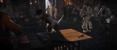 Assassin's Creed IV Bar Fight (Complete Re-Sound) with its Main Theme Synced ! , Took me some hours to get it right , i hope ya'll like it. Use Headphones