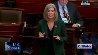 Senator Joni Ernst is booed in the Senate after claiming that DOGE has saved $115 billion