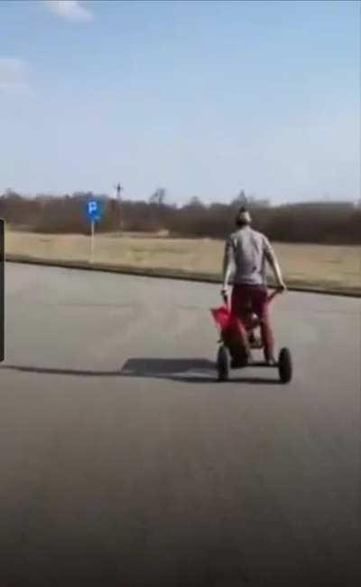 Hoverboard wheelbarrow