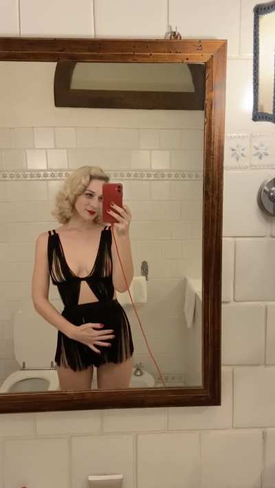 I had fun walking through the bar in this little number