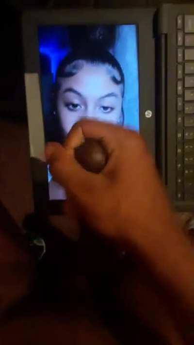 Cum covered her lightskin face