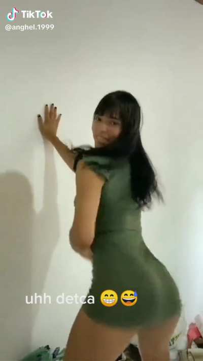 Latina Twerking in a Short Dress