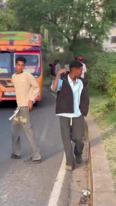 Filming Tik Tok moves in Public road