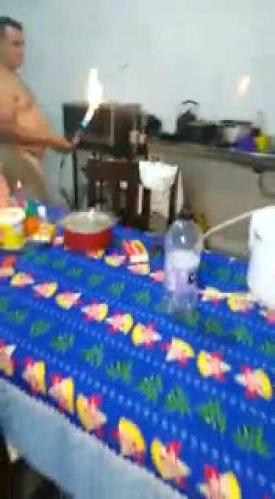 Using gasoline to cook at home