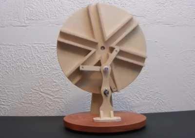 3 rotating points through 3 rotating paths. Kinda neat mechanism