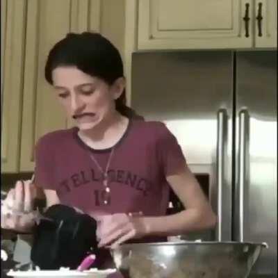 WCGW sticking your hand in a mixer
