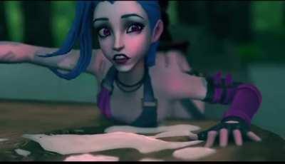Futa jinx gets cut in half and self fuck (reupload)(with sound)