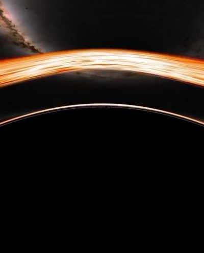 NASA depiction of entering a black hole