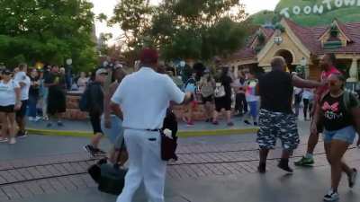 Family brawl at Disney