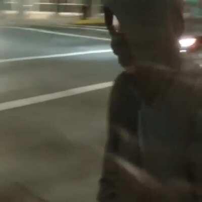 UFC fighter Jon Jones confronts two white teenagers for trying to destroy his city and takes away their spray cans.