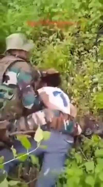 Captured Dog crying for his life.  