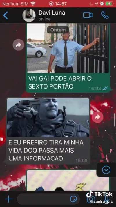 Irmão te falta oleo