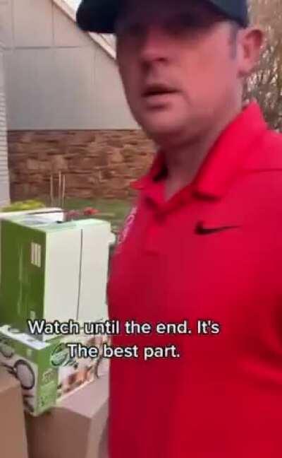 No one else could turn up to make this prank seem any more real!