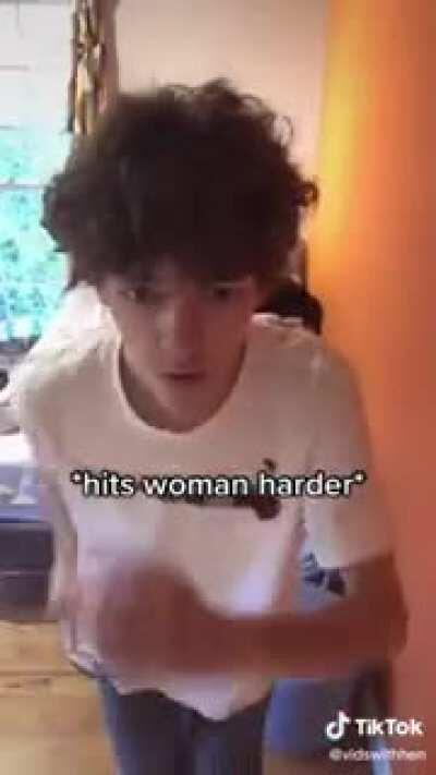 Chad let’s it be known that hitting women isn’t ok