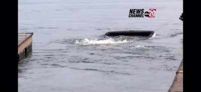 How NOT to launch a boat on live TV