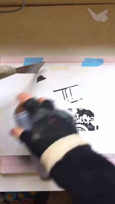 Another stencil painting with crazy hand-detail