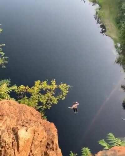 HMRB while I jump off this cliff into the dam