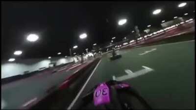 Inconsiderate Go-Karter gets served.