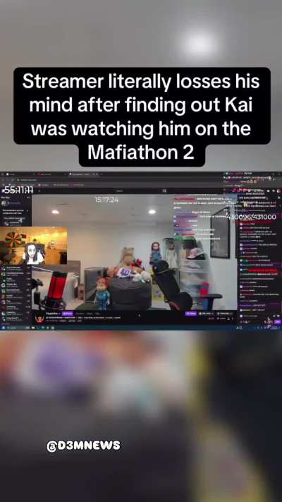 Streamer freaks out after finding out Kai Cenat was watching him