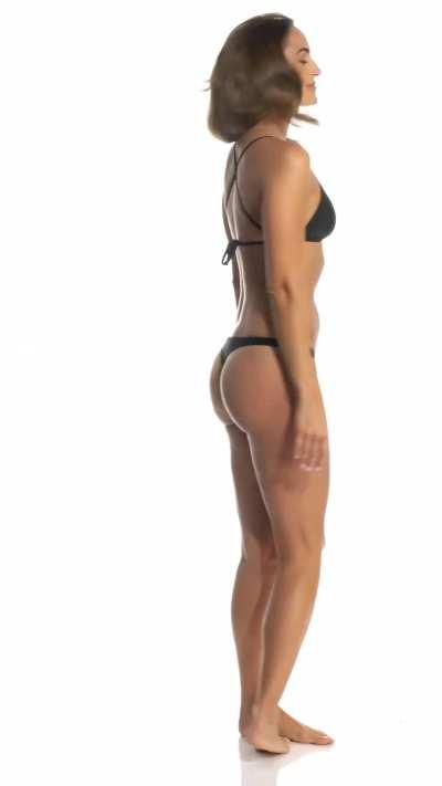 Sporti Solid Thong Bikini Swim Bottom SwimOutlet.com GIF