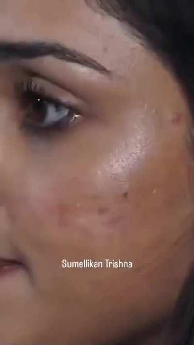 Mallika's face close up (without makeup)