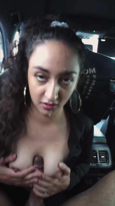 Risky car Bj leads to a Cum walk in SF