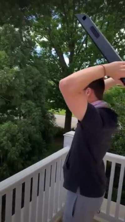 Tossing out a broken TV