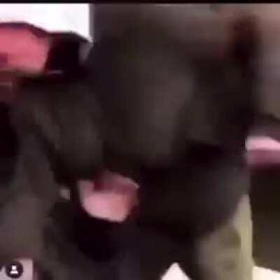 MF hit some girl and get his crybaby ass beaten