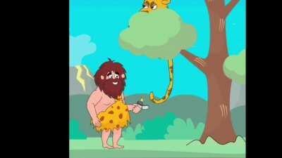 Haha funny caveman